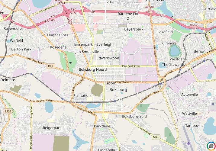 Map location of Boksburg North